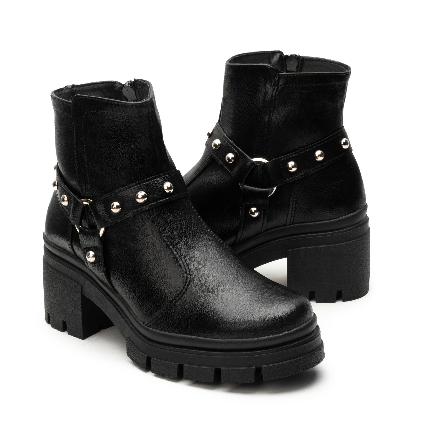 Bota con Plataforma Tipo Biker para dama en color Café y Negro Greenlove 94153