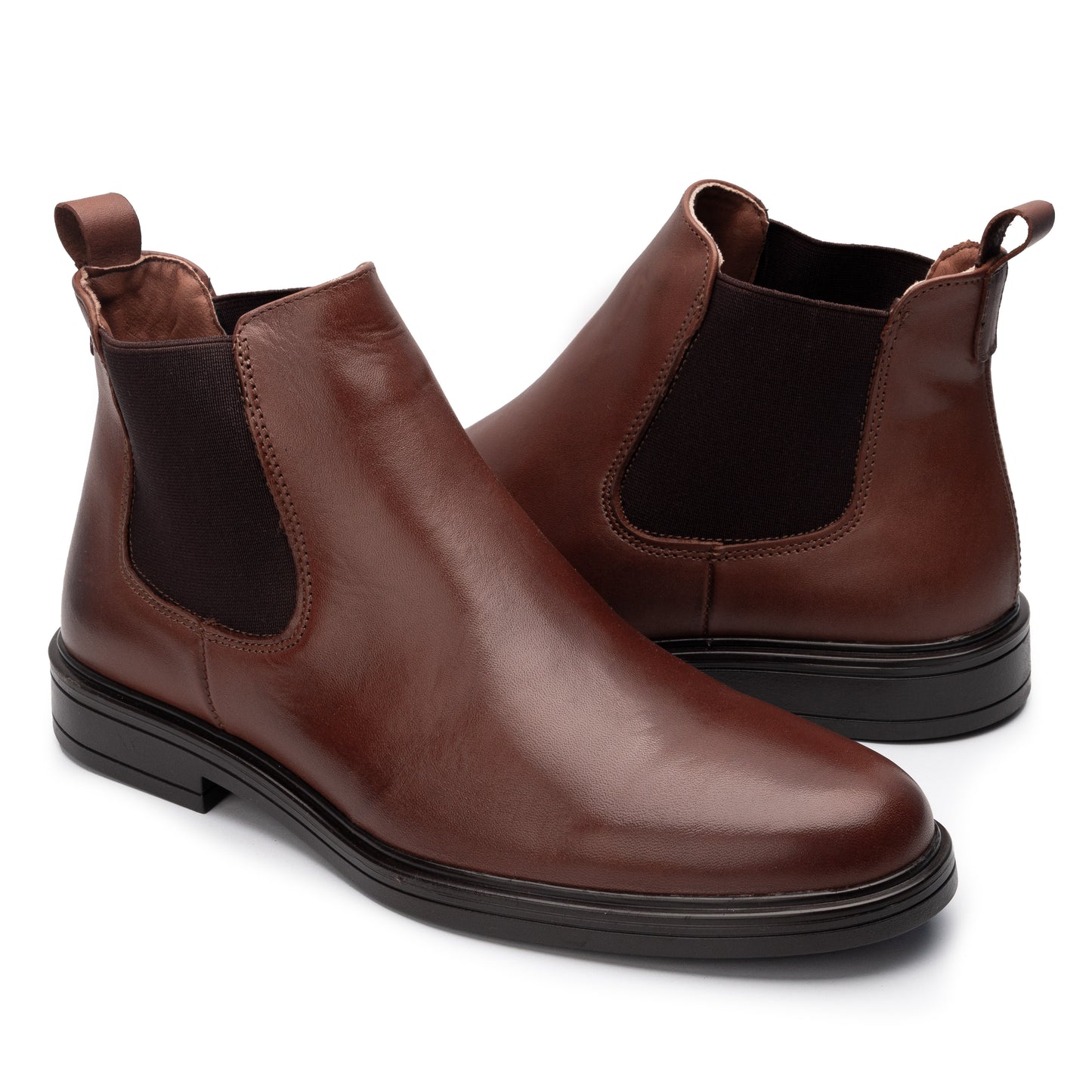 Botin tipo Chelsea e Color Coñac y Negro para Hombre Merano 44051