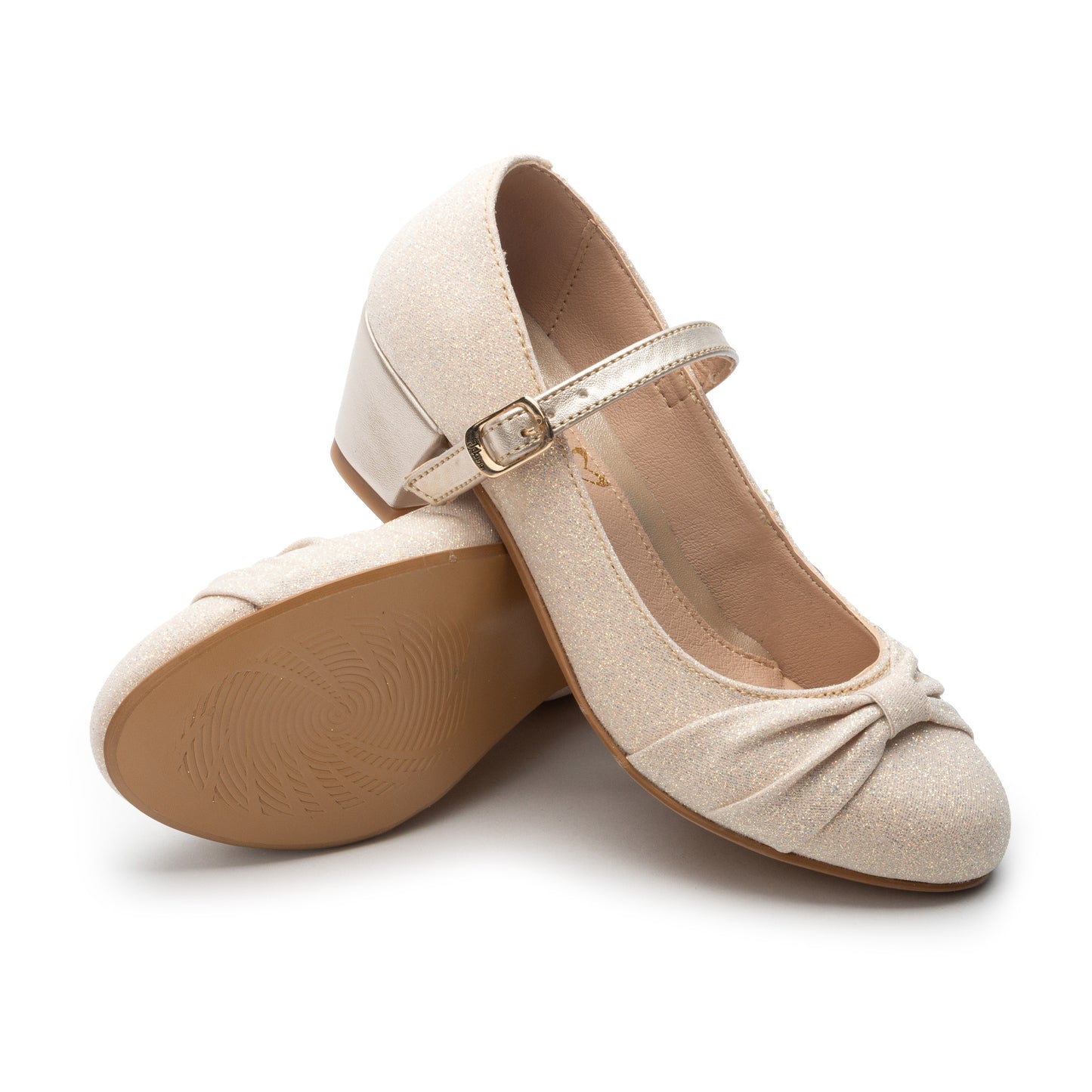 Zapatilla con tacón bajo para fiesta para niñas marca Jakuna 25185