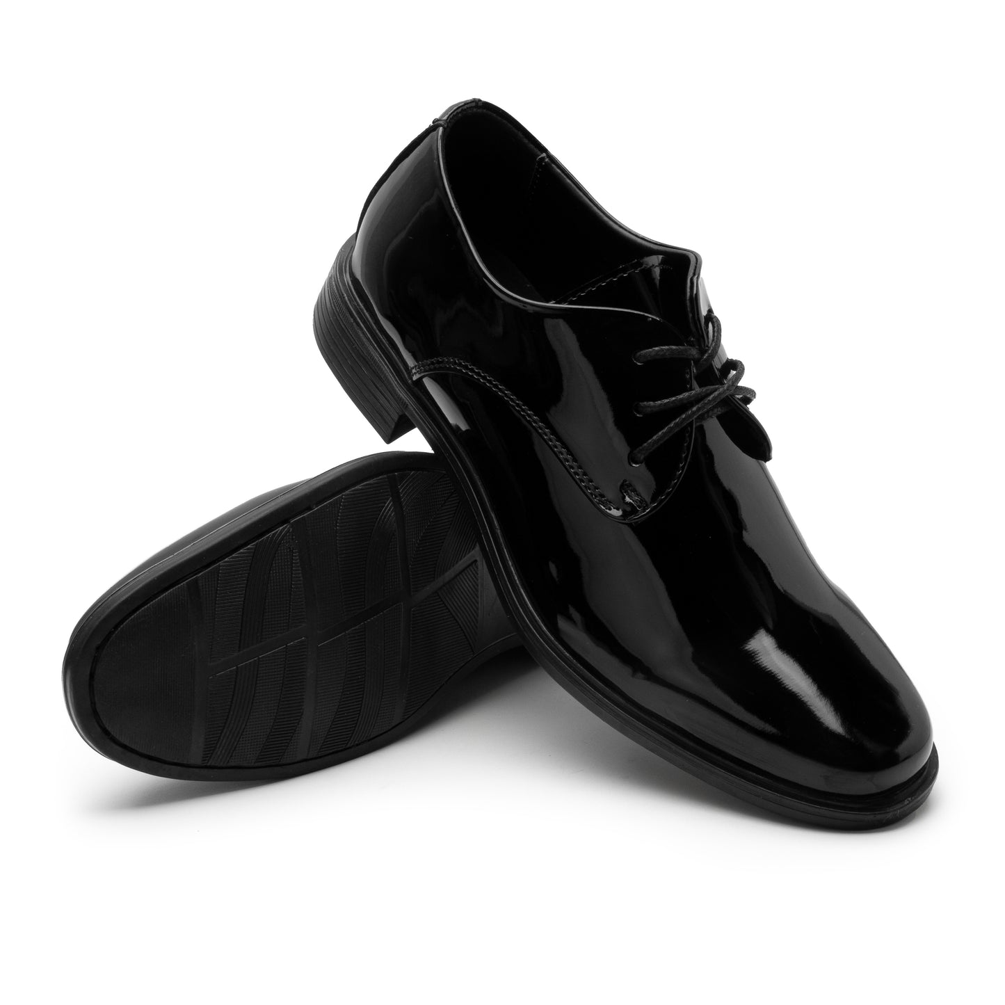 Mocasin Charol Negro para Niño/Joven King Walker 8019
