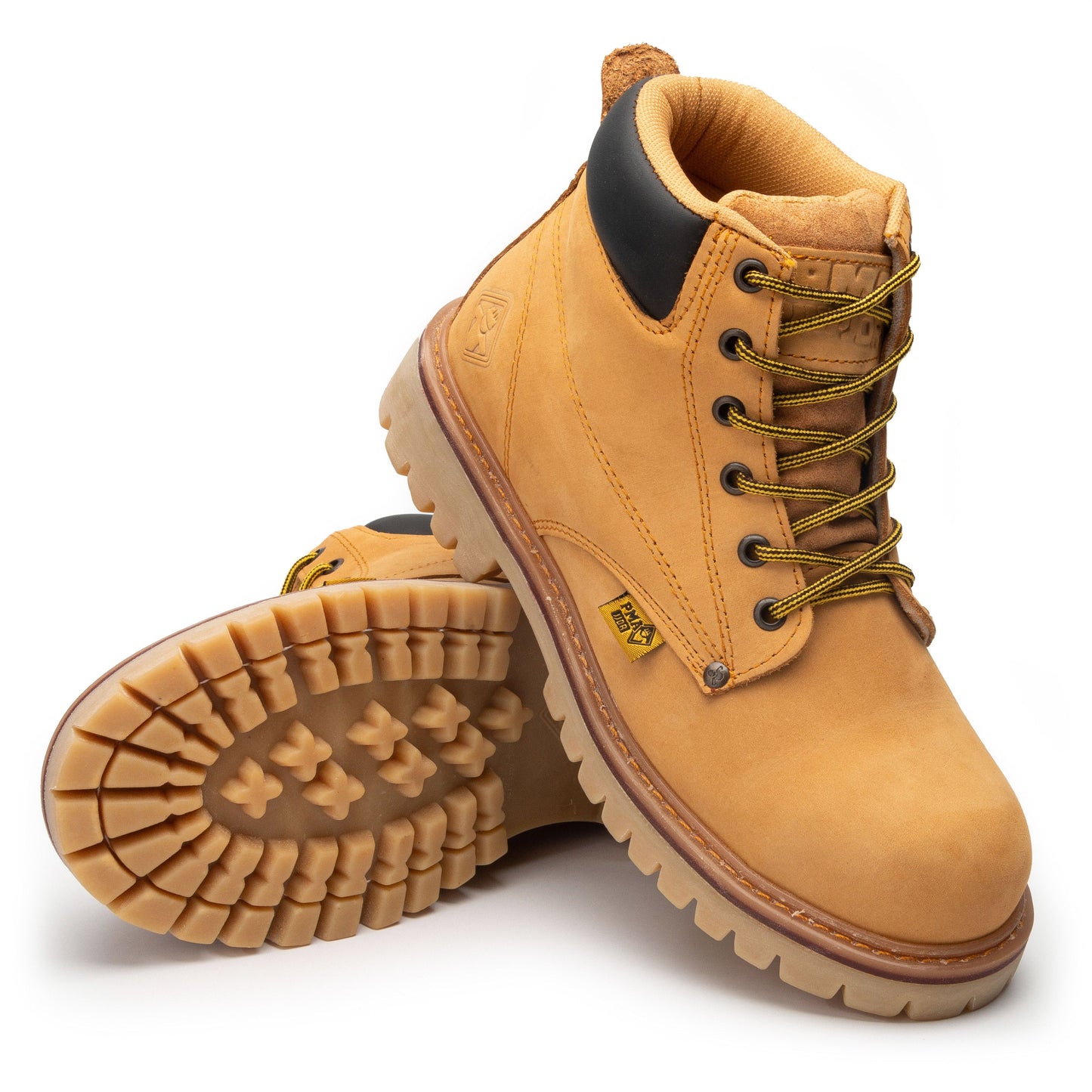Bota de Seguridad en Color Negro y Arena con Casco de Acero para Hombre Marca PMA 136C