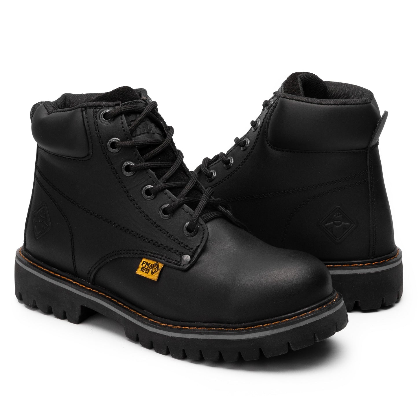 Bota de Seguridad en Color Negro y Arena con Casco de Acero para Hombre Marca PMA 136C