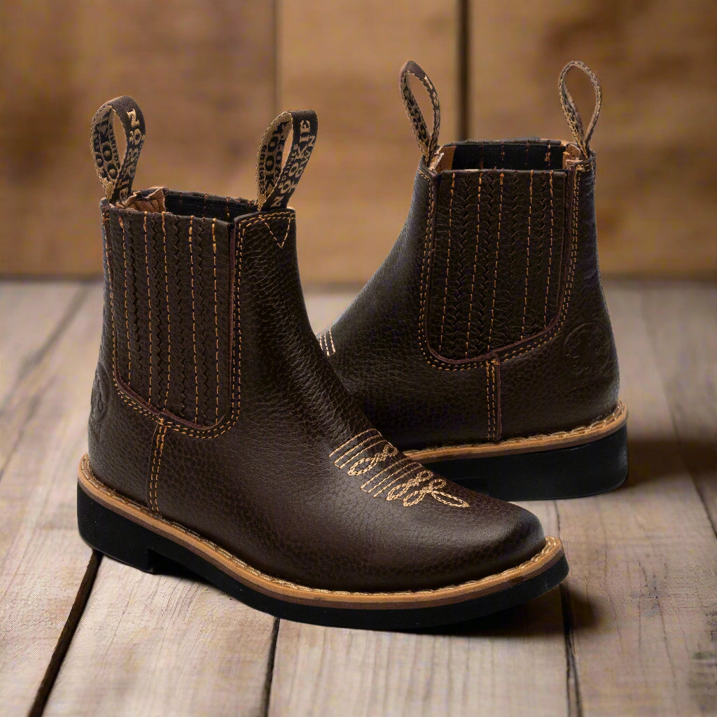 Botin Vaquero color café para niño Topeko 266