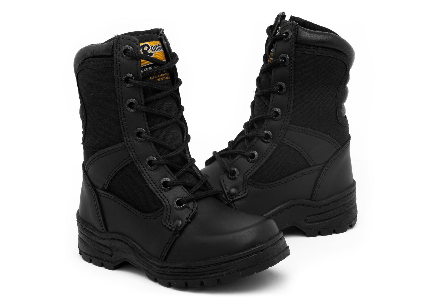 Bota Táctica en Color Negro para Niño Marca Rombar 4052