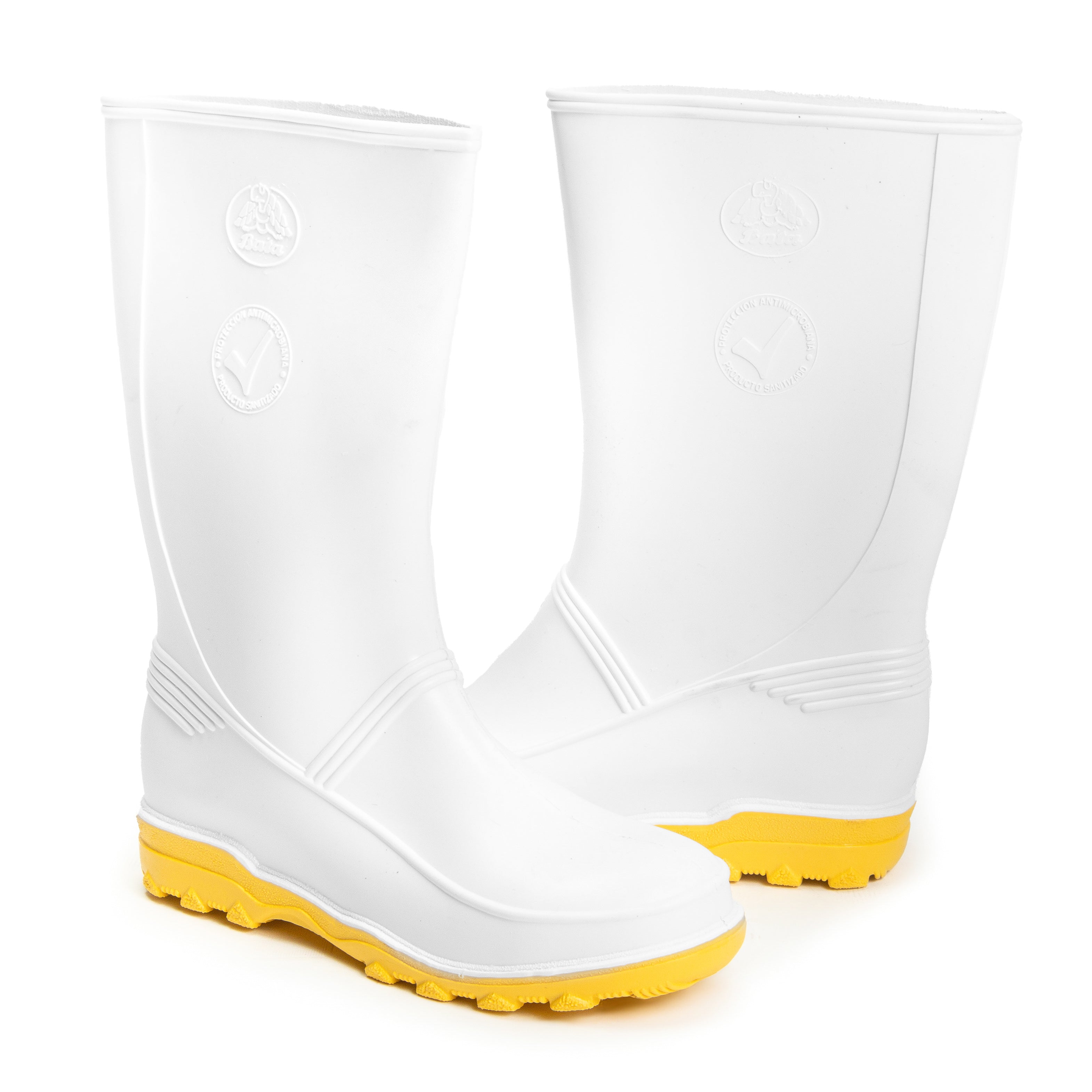 Bota de Hule Color Blanco para Dama Bata Industrials Jardineria Alimentos