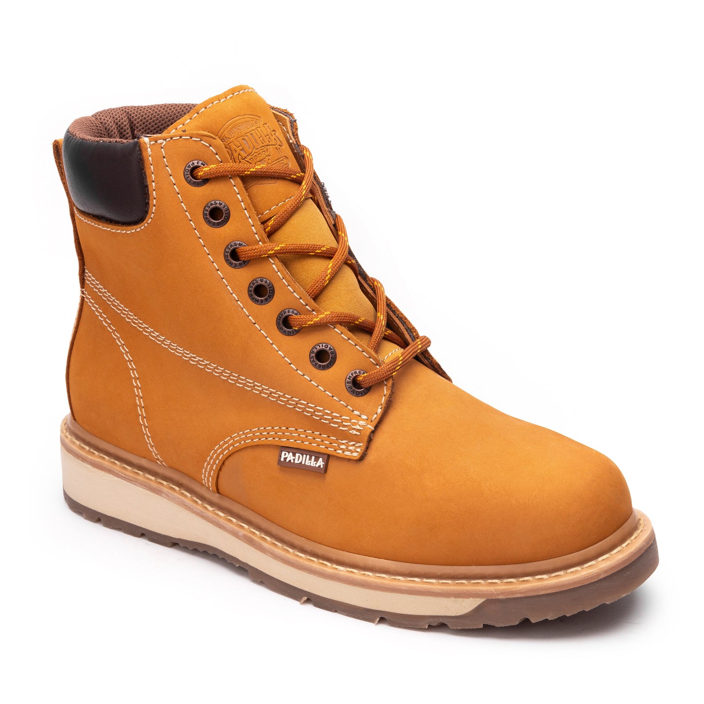 Bota de Trabajo de Piel Color Mango para Caballero Padilla A302