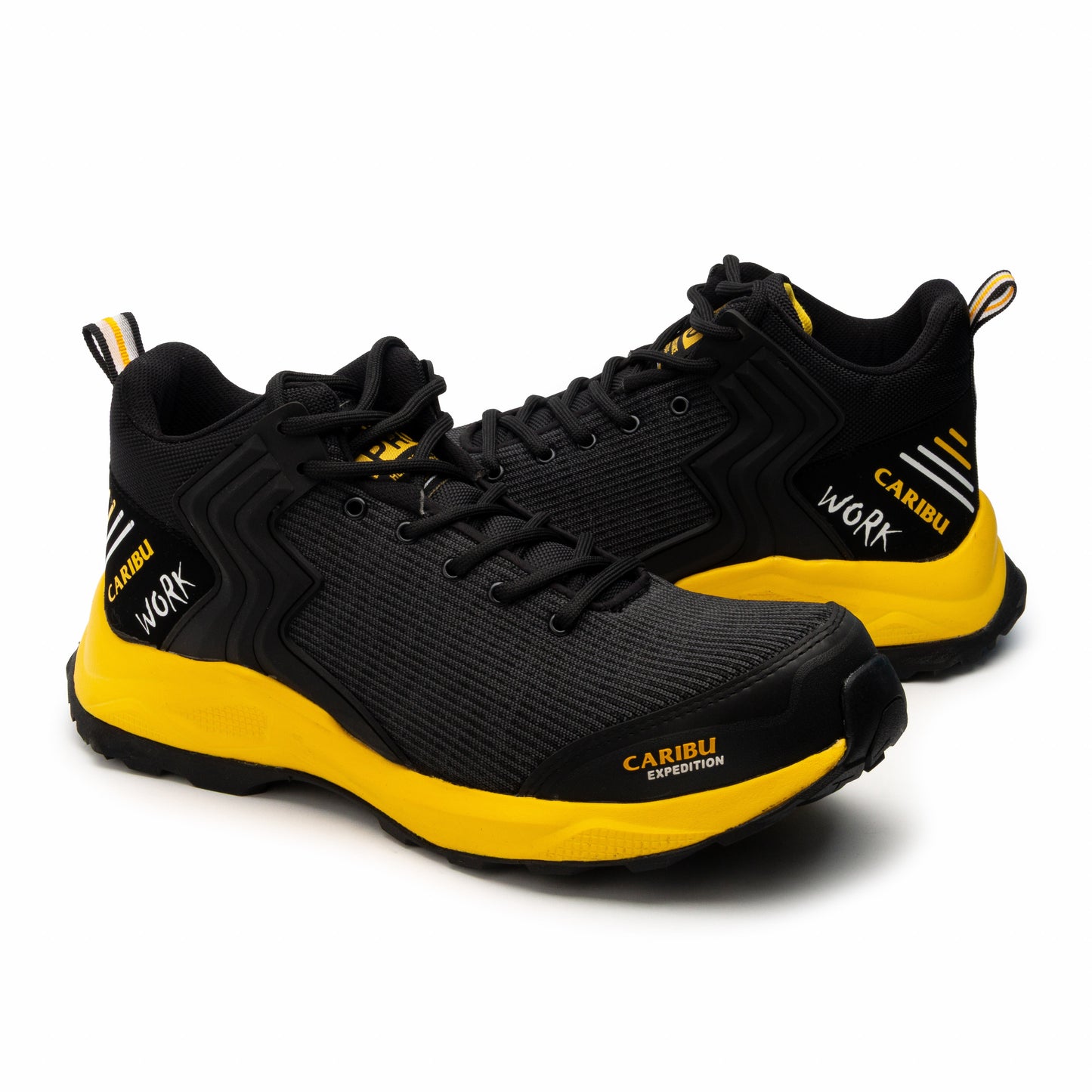 Zapato de seguridad con casco Poliamida Caribú Negro Amarillo y Negro Azul 354