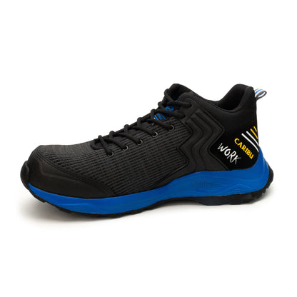 Zapato de seguridad con casco Poliamida Caribú Negro Amarillo y Negro Azul 354