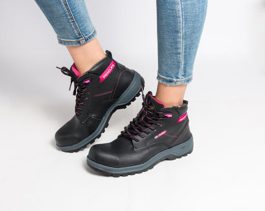 Bota de Seguridad Color Negro con Casco Poliamida para Mujer Cliff 403