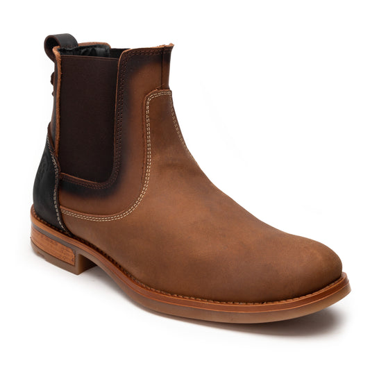 Bota Tipo Chelsea Color Oro de Piel para Hombre Espartanos 1860