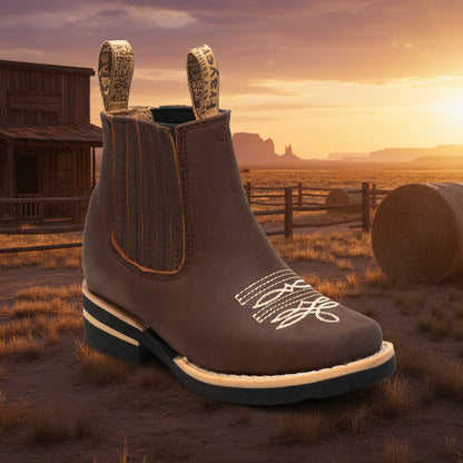 Botin Vaquero Rodeo color Tang Para Niño Ringle
