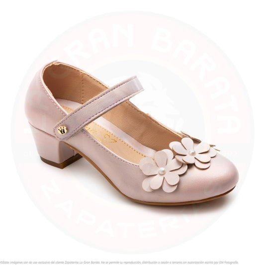 Zapatilla con tacón bajo para niñas marca Jakuna 25186