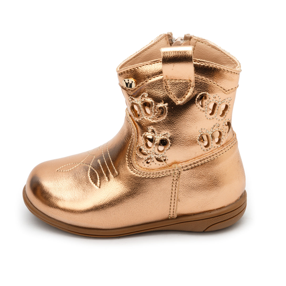 Bota Vaquera en color oro rosado para niñas Jakuna 263050