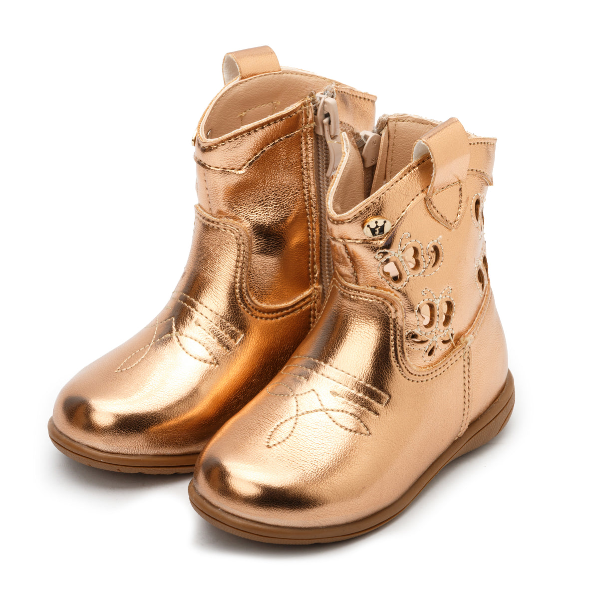 Bota Vaquera en color oro rosado para niñas Jakuna 263050