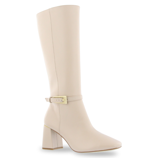 Bota larga de vestir para dama en color late y negro Lady Paulina 39702