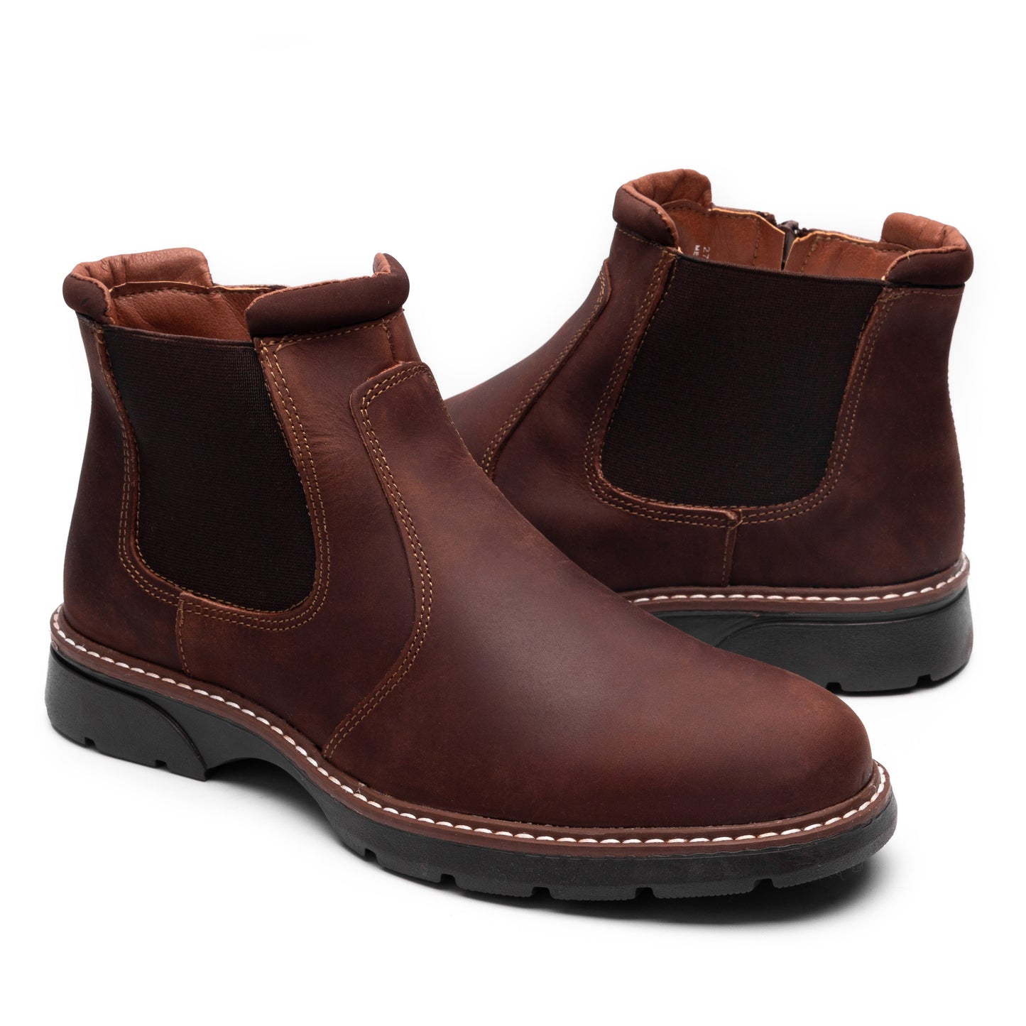 Bota Botin Casual Color Tabaco de Piel Para Caballero Merano 43051