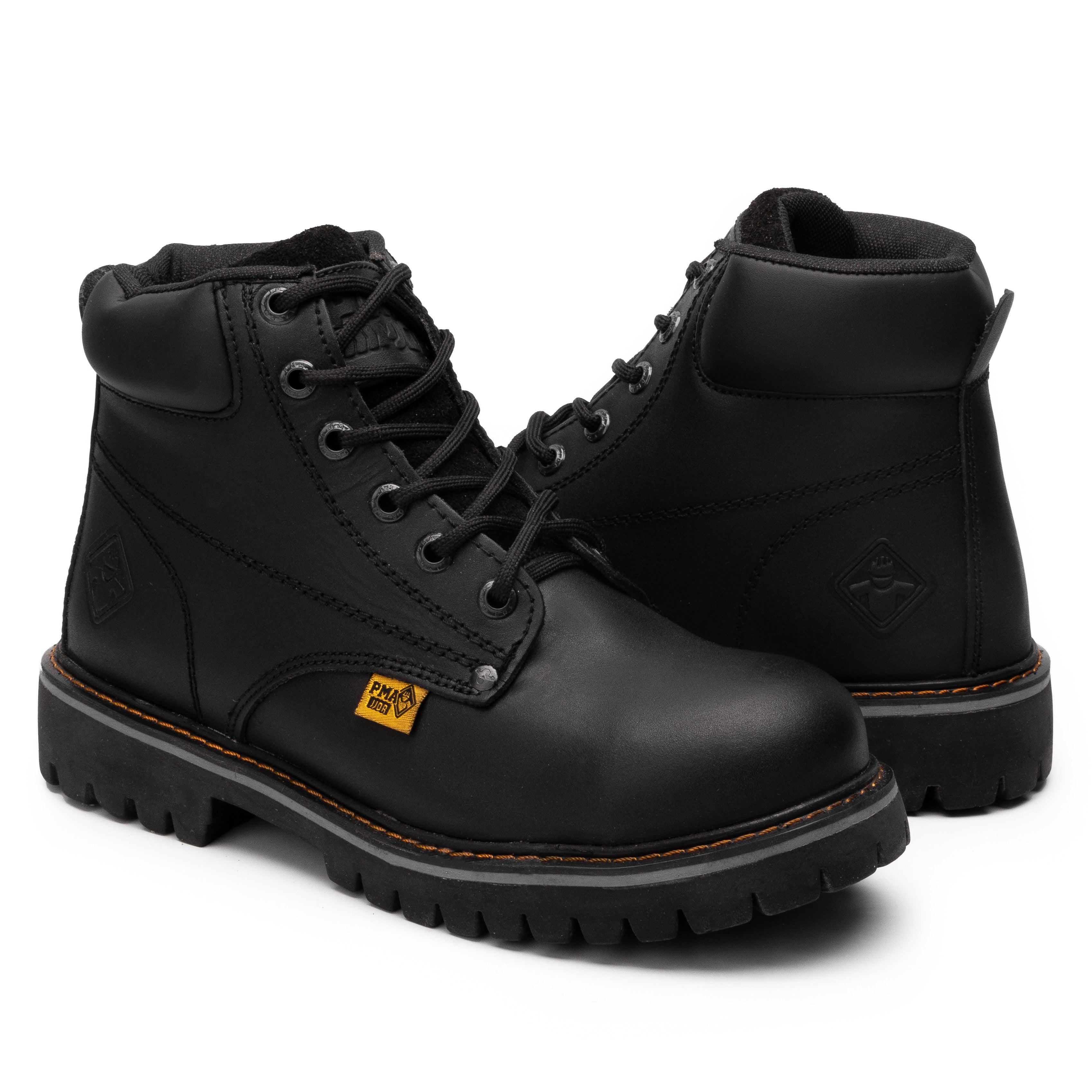 Bota de Trabajo en Color Negro y Arena para Hombre Marca PMA 136 SIN CASCO