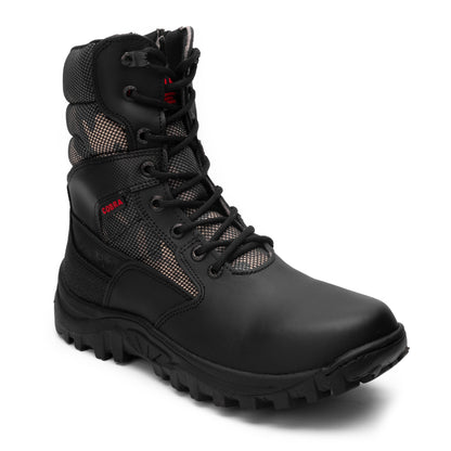 Bota Táctica color negro con camuflaje para caballero ROMBAR 4108