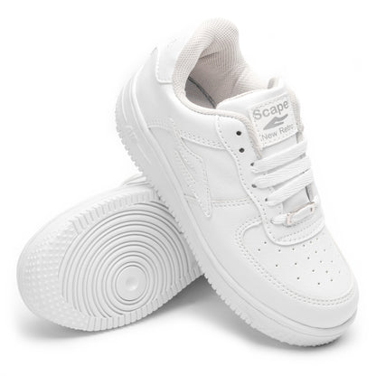 Tenis Blanco Escolar Para Niño Tipo Force Scape 360