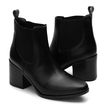 Botin Corto Casual Color Negro para Dama 1529