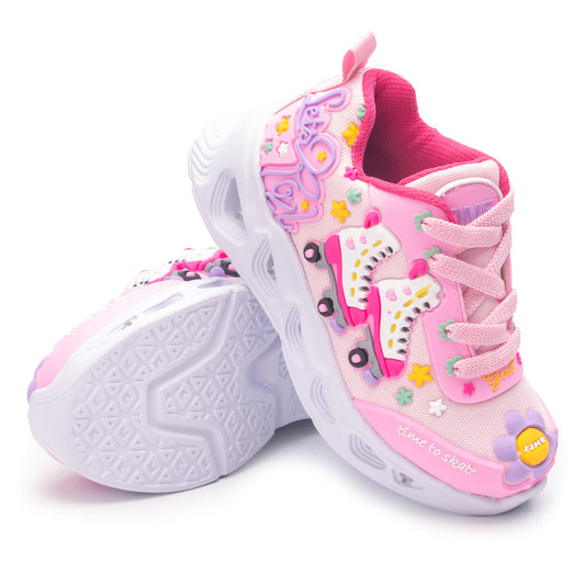 Tenis Color Rosa con Luces para Niña Sport 3056F