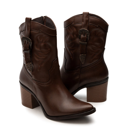 Botin Tipo Cowboy Vaquero Para Dama Suzy Love 6041
