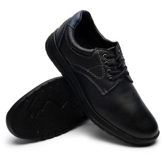 Zapato de piel Tipo Confort en color Negro para Caballero Vandana 3054