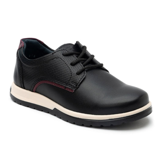 Zapato escolar color negro para niño Yuyin 25170