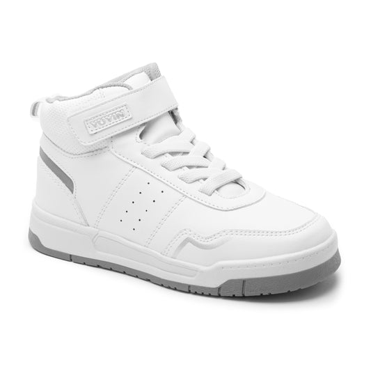 Tenis color blanco tipo bota escolar para niños marca YUYIN 25341