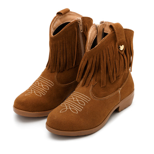 Bota Vaquera en color camel para niña Yuyin 26711