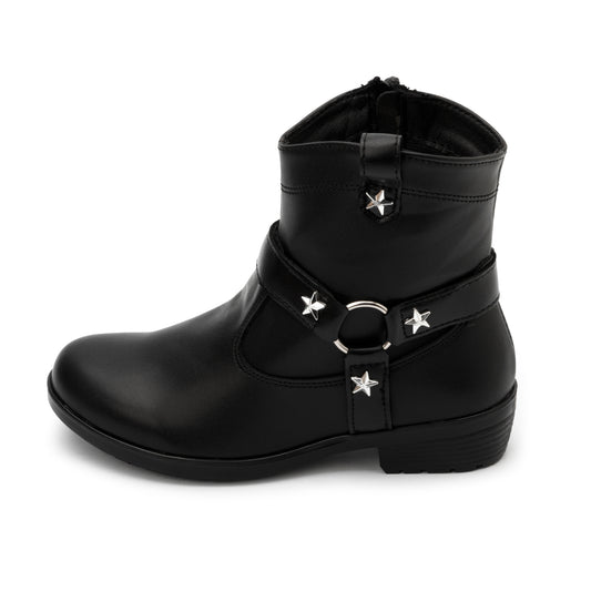 Bota Vaquera en color negro y chocolate para niña marca Yuyin 26713