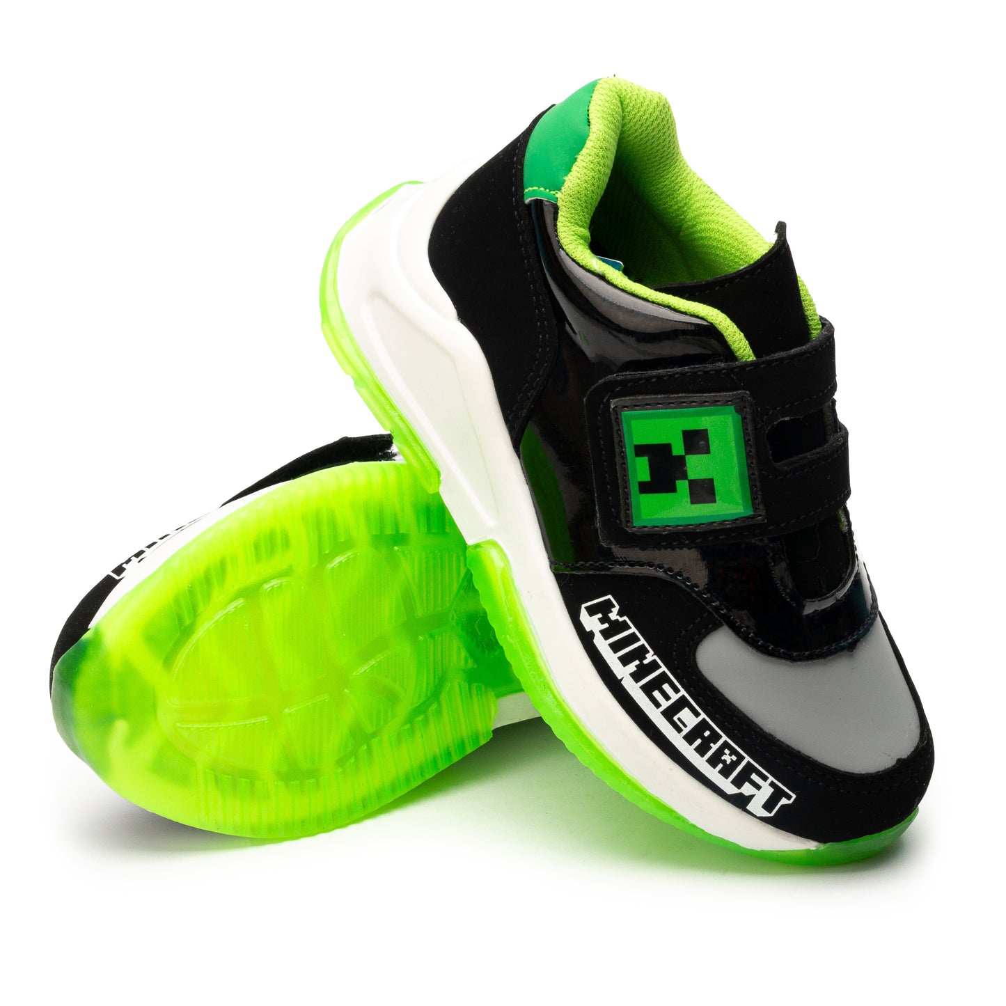 Tenis MINECRAFT color negro verde para niños MI3032