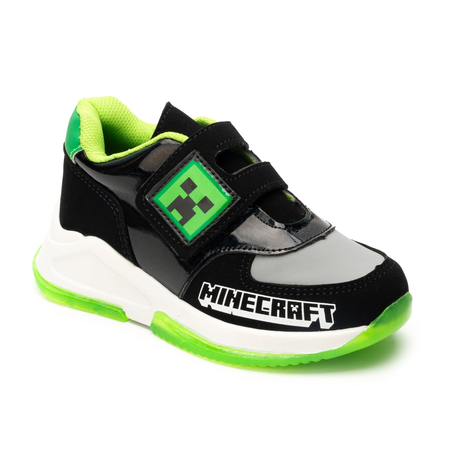 Tenis MINECRAFT color negro verde para niños MI3032