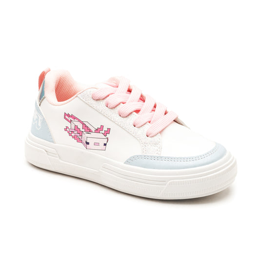Tenis blanco rosa Minecraft para Niñas marca Yuyin MI5010