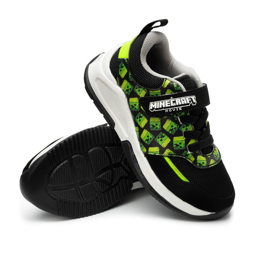 Tenis Minecraft color negro con verde para niño marca Yuyin MI5081