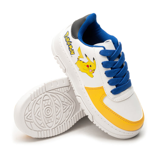 Tenis para niño Blanco Amarillo Pokemon Yuyin PO4011