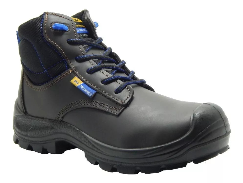 Bota de Seguridad en Color Negro con Casco Poliamida Unisex Marca Cliff 409