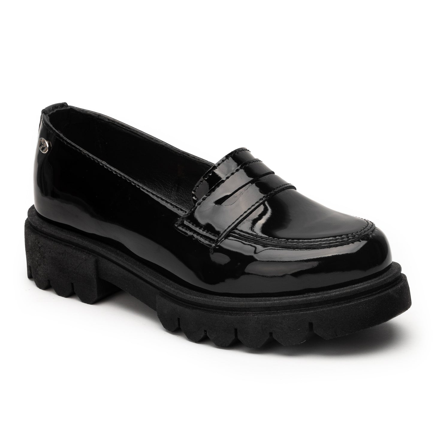 Zapato escolar con Plataforma en color Negro para Niña Jakuna 232055