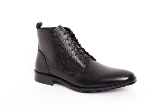 Botín de Vestir en Color Negro y Brandy para Hombre D903