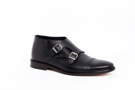Zapato de Vestir en Color Negro y Madera para Hombre