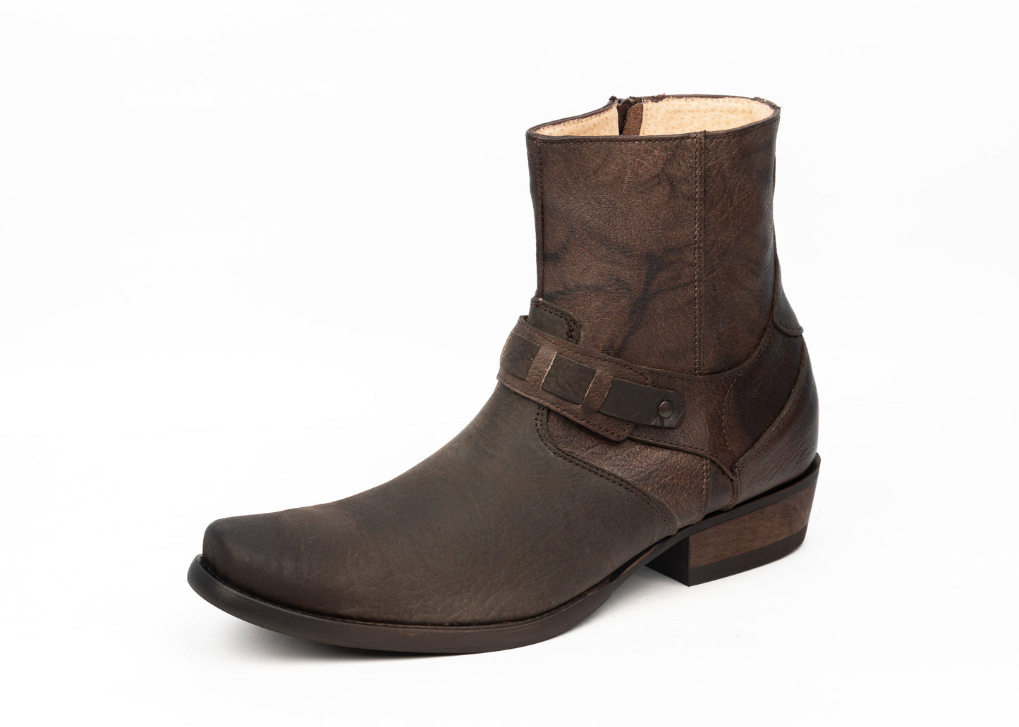 Botín Vaquero en Color Café para Hombre de Piel Inmoda 1659